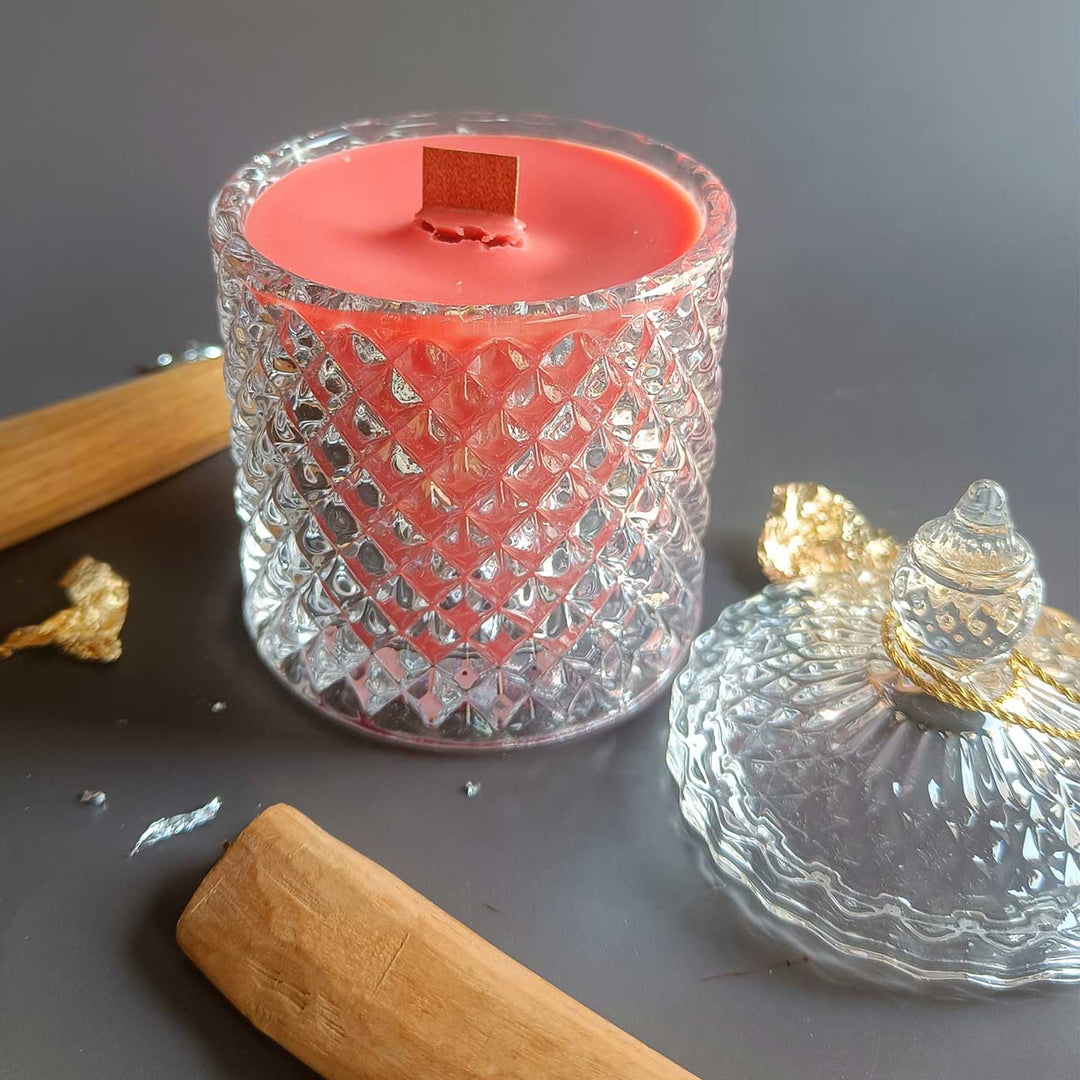 Luminescence Glass With Lid Scented Wax Candles