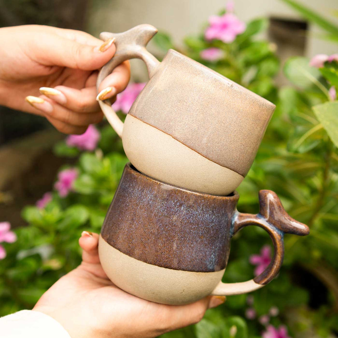 Bird Theme Ceramic Mug | Set Of 2