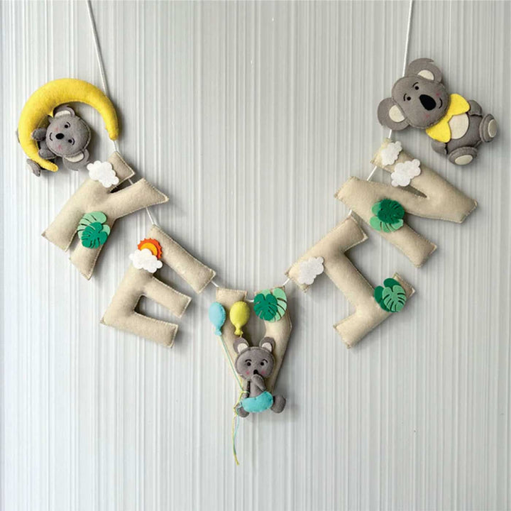 Personalized Cute Koala Felt Bunting / Garland For Kids