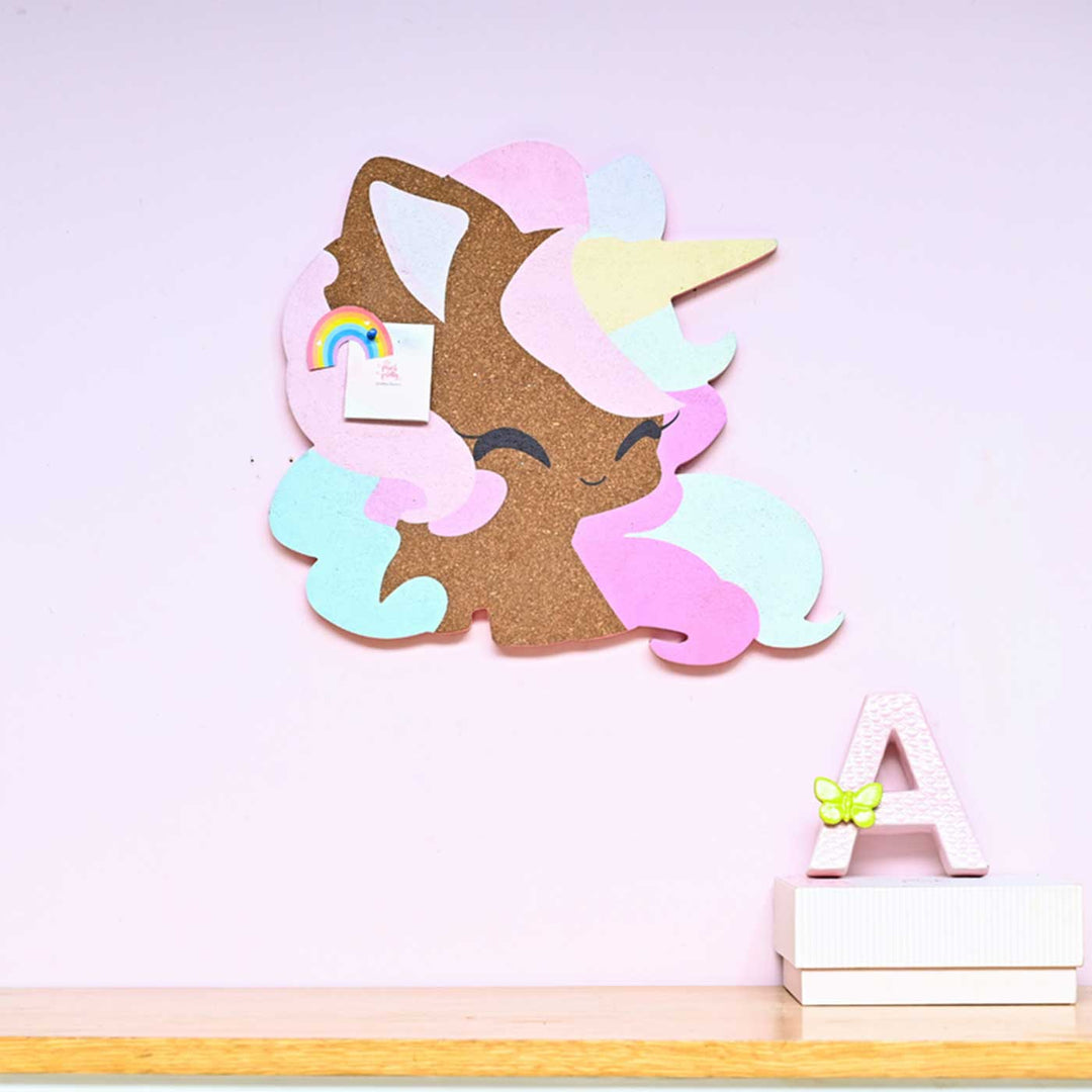 Handmade Unicorn Theme Wooden Pinboard For Kids