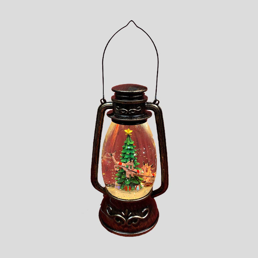 Flying Deer Xmas Tree Musical Lantern For Christmas Table Decoration