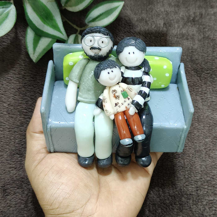 Photo Personalized Handmade 3D Sofa Theme Clay Figurine