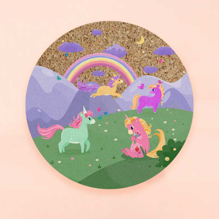 Handmade Unicorn Utopia Wooden Pinboard For Kids