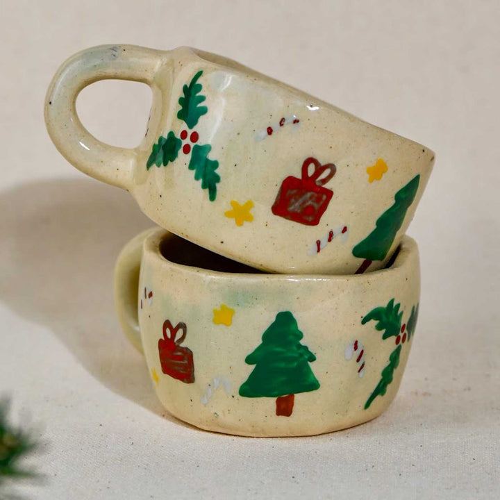 Handmade Evergreen Elegance Christmas Cup | Secret Santa Gift Ideas