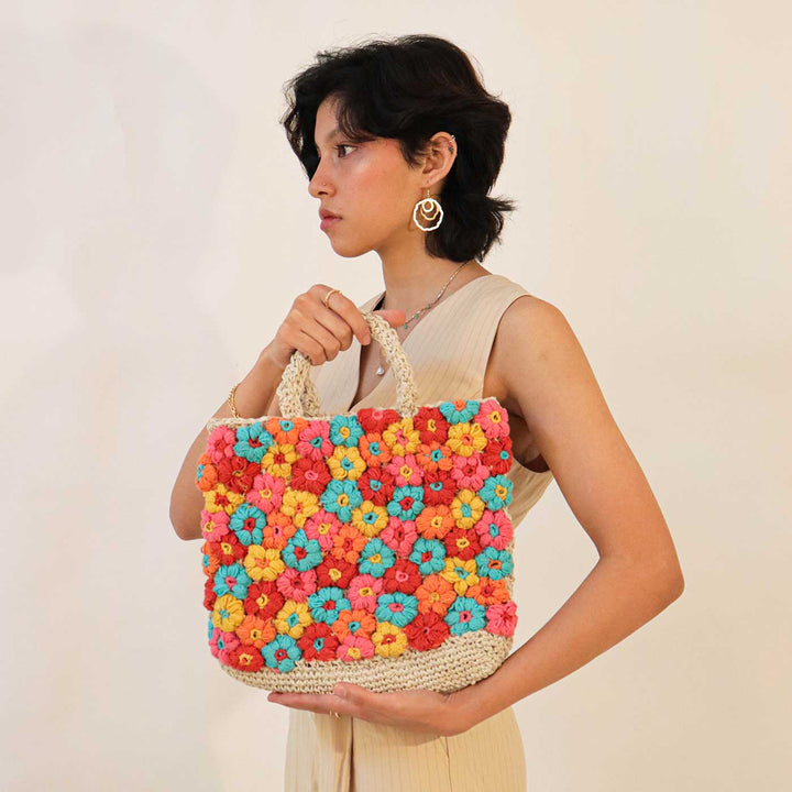 Handmade Crochet Bouquet Handbag