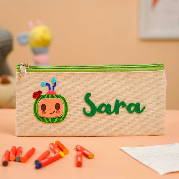 Personalized Cocomelon Theme Stationary Pouch