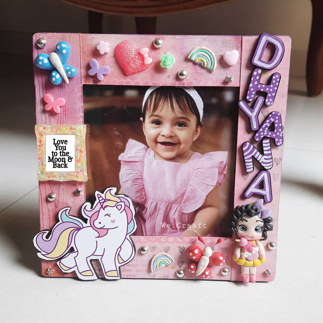 Personalized Pink Baby Photo Frame With Name