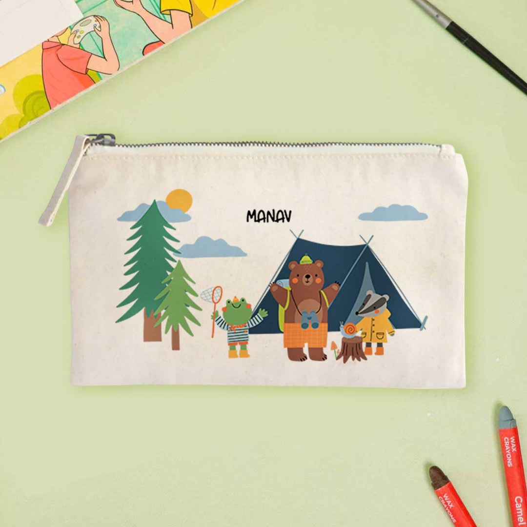 Personalized Into The Wild Theme Cotton Pencil Pouch