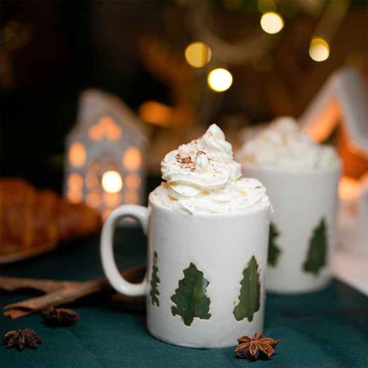 Snowy Xmas Tree Ceramic Mugs | Xmas Gifting Ideas