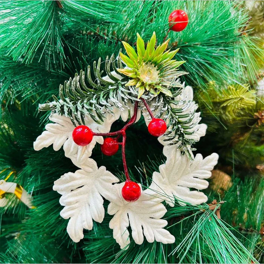 Handmade Shimmer Wreath Ornaments With Lights For Christmas Tree Decoration