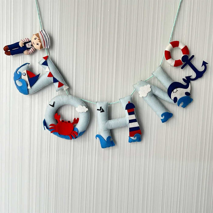 Personalized Nautical Felt Bunting / Garland For Kids