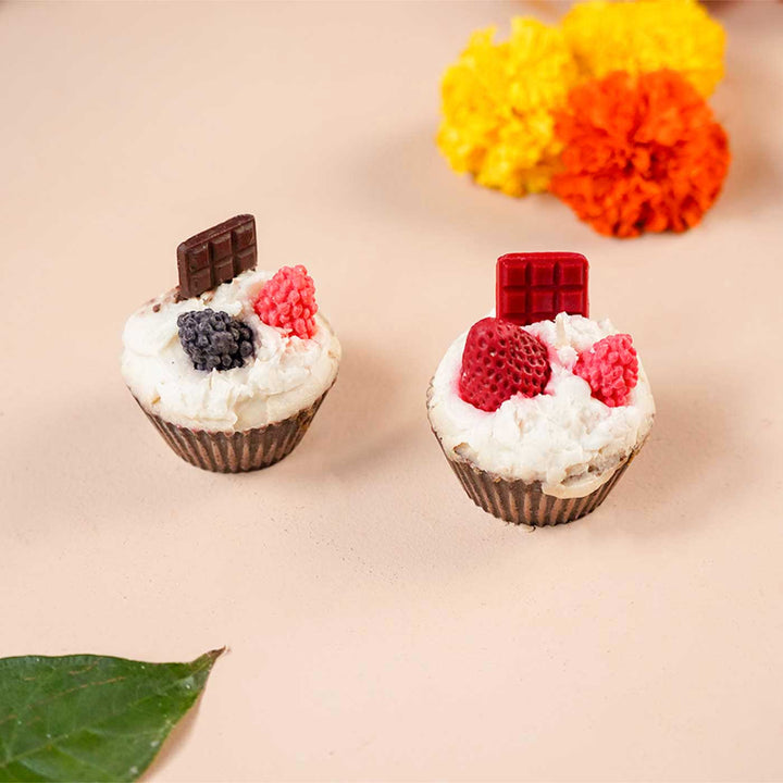 Handmade Cupcake Wax Candle  | Set of 2