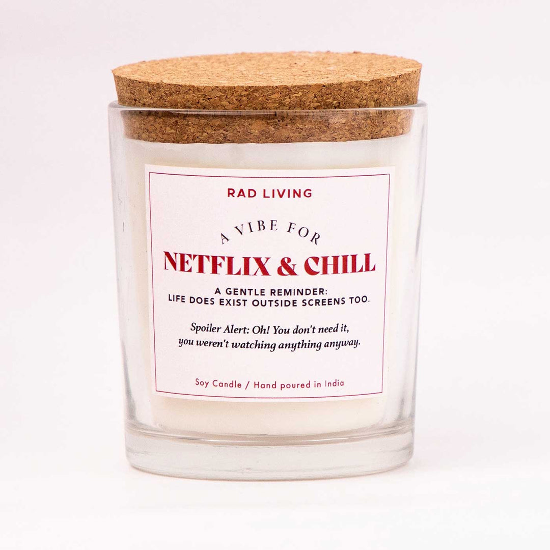 Hand Poured Netflix And Chill Not So Vanilla Scented Soy Wax Candle