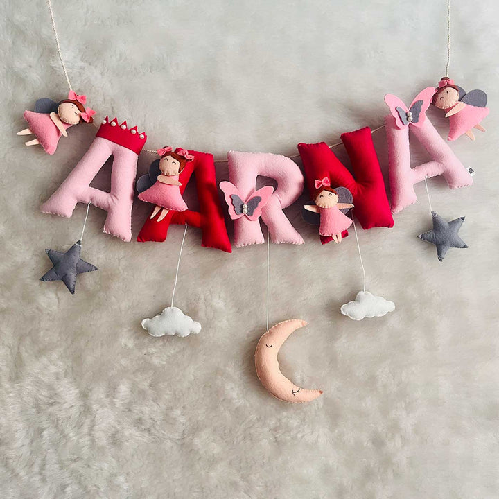 Handcrafted Personalized Fairy Themed Bunting For Kids