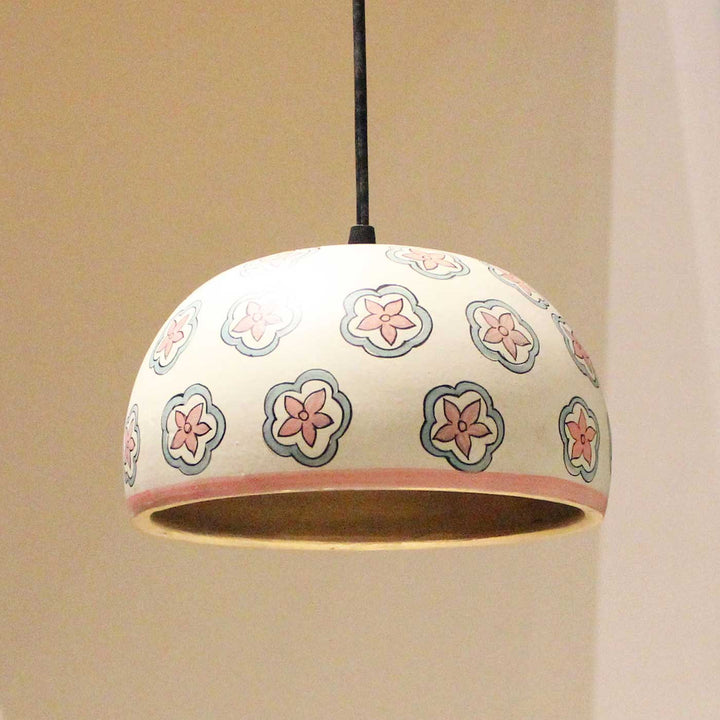 Handmade Dome Shape Terracotta Hanging Lamp