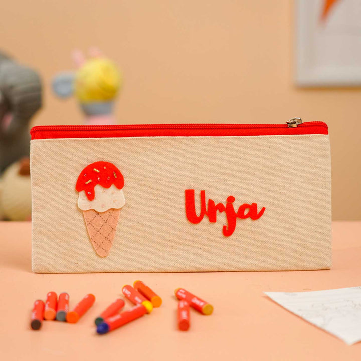 Personalized Icecream Theme Stationary Pouch