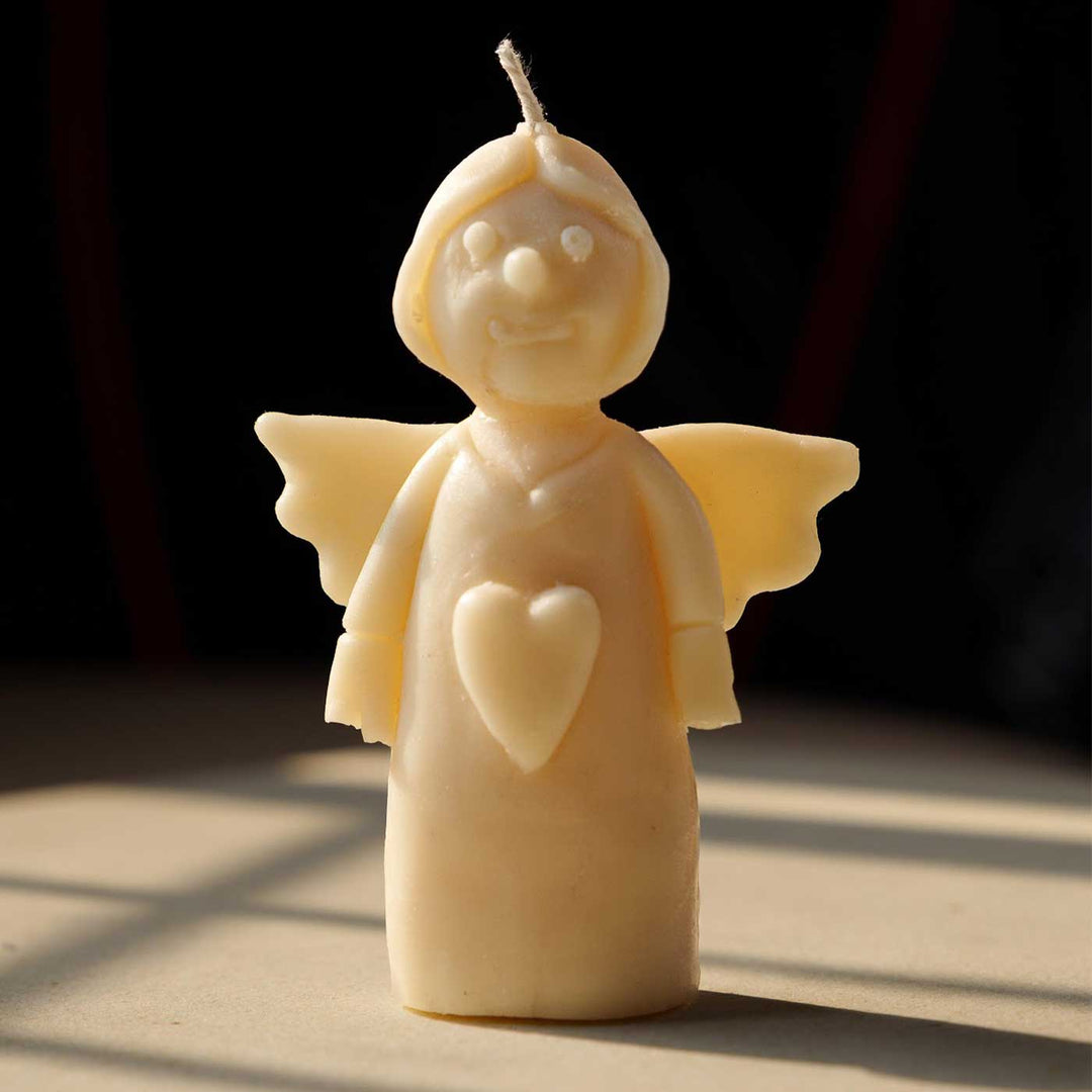 Handmade White Angel Candle For Christmas Decoration