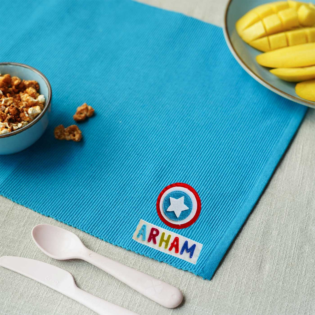 Personalized Handmade Capitan America Table Mat For Kids