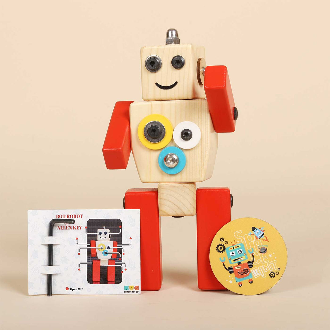 Ollie The Robot S.T.E.M Pine Wood Toy