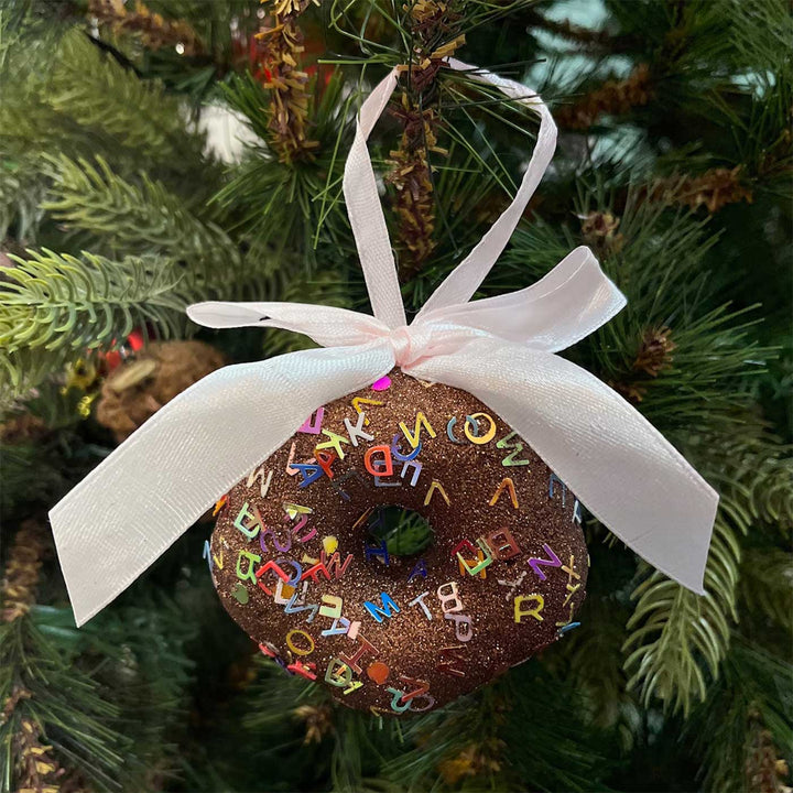 Handmade Donut Dazzle Thermacol Ornaments For Christmas Tree Decoration