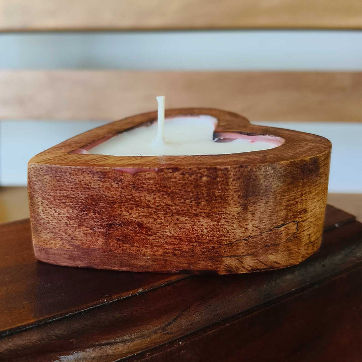 Handmade Heart Shaped Soy Wax Candle