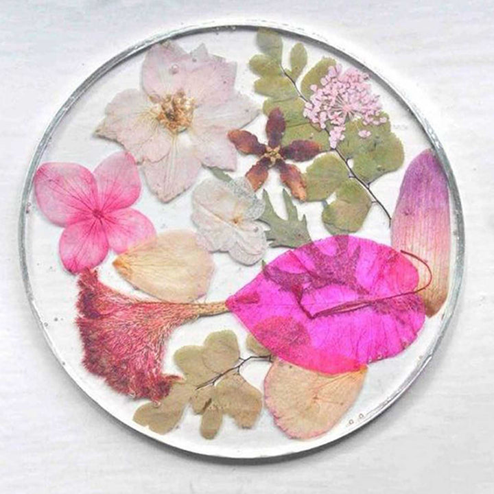 Handmade Preserved Flower Sonnets Of Love Resin Coaster