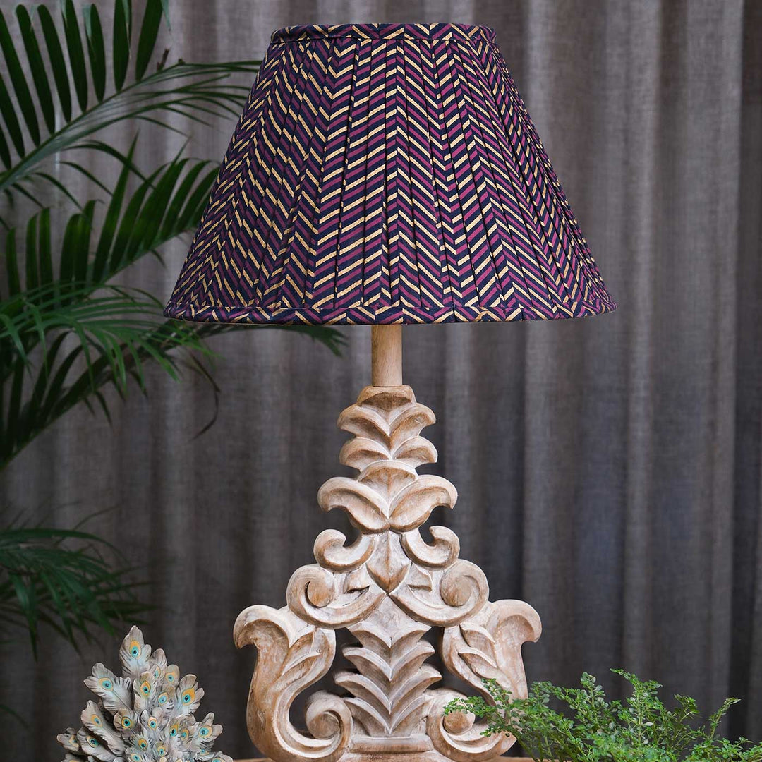 Purple Chevron Pleated Empire Lampshade