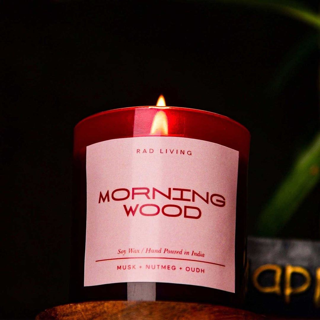 Hand Poured Morning Wood Musk, Nutmeg & Oudh Scented Soy Wax Candle