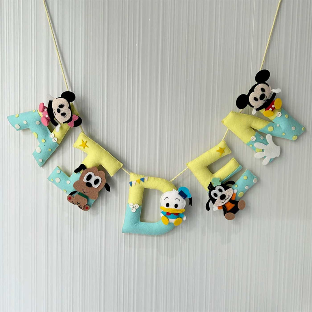 Personalized Mickey'S Clubhouse Felt Bunting / Garland For Kids