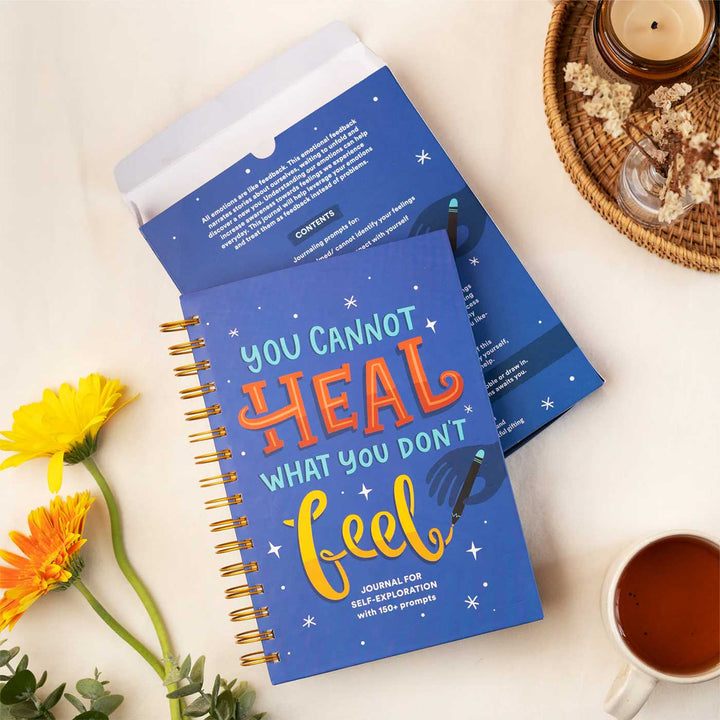 Self Exploration "Heal" Spiralbound Guided Journal With Free Postcards & Stickers | 240 Pages