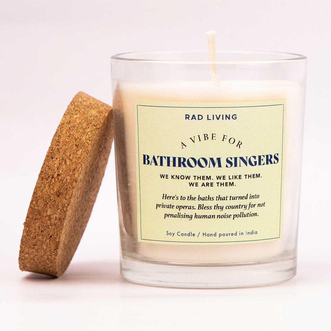 Hand Poured Bathroom Singers After Shower Scented Soy Wax Candle