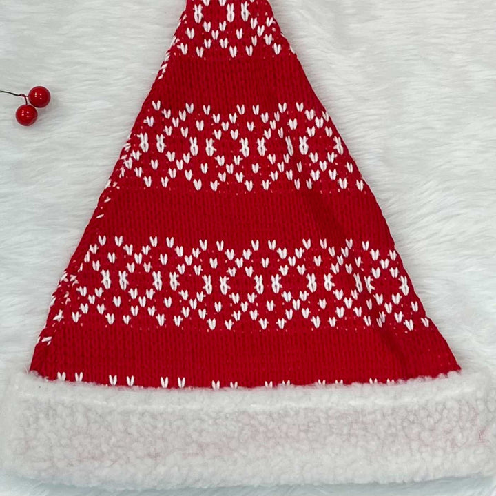 Handmade Classic Knit & Fur Adult Christmas Santa Hat | Xmas Gifting Ideas