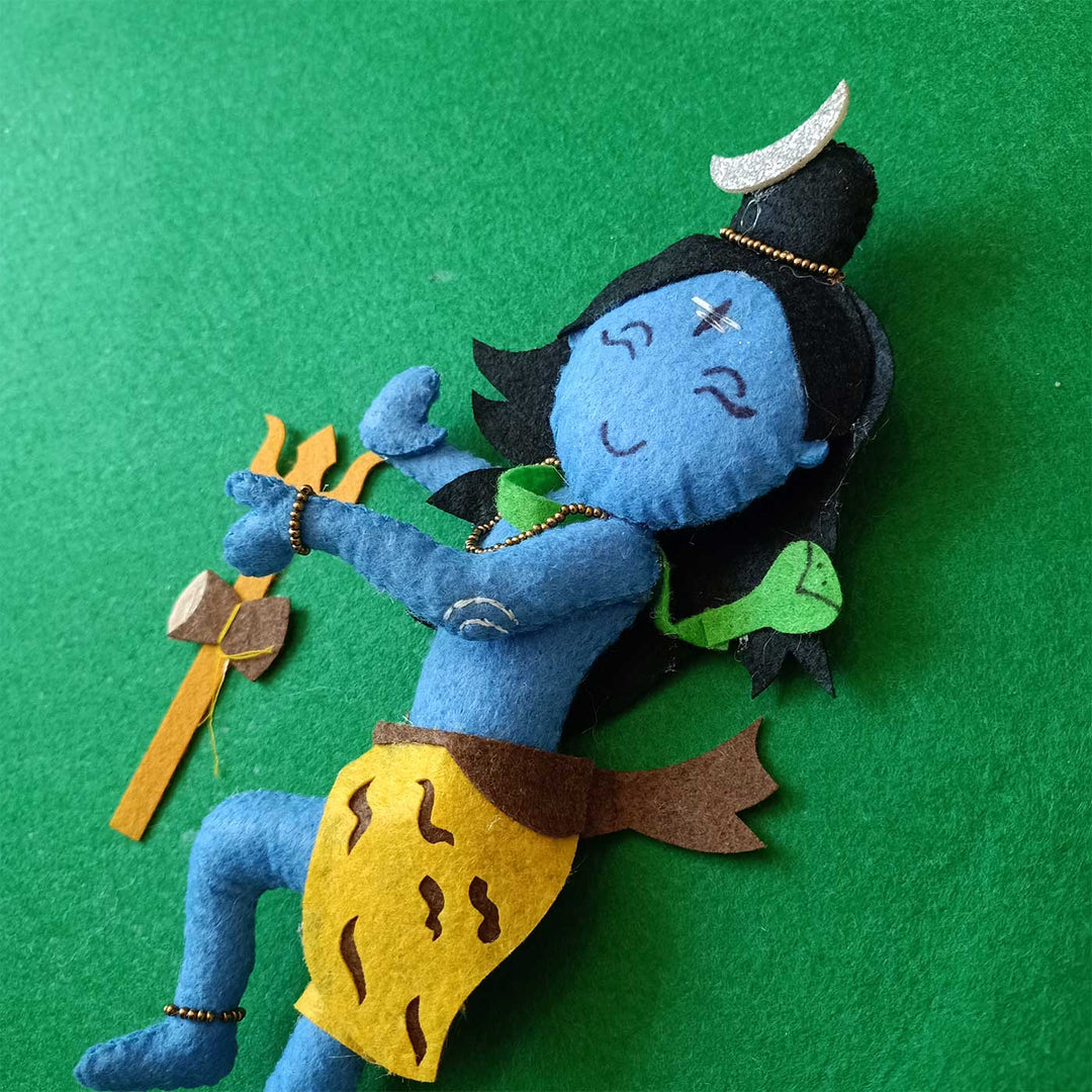 Personalized Handmade Shiva Felt Kids Name Plate