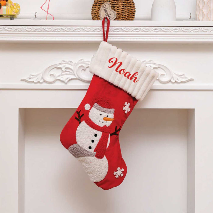 Personalized Festive Knitted Cotton Stockings For Christmas Decoration