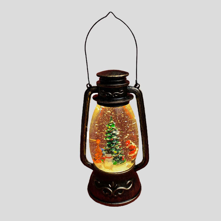 Trio Rotating Xmas Tree Musical Lantern Decor For Christmas Table Decoration