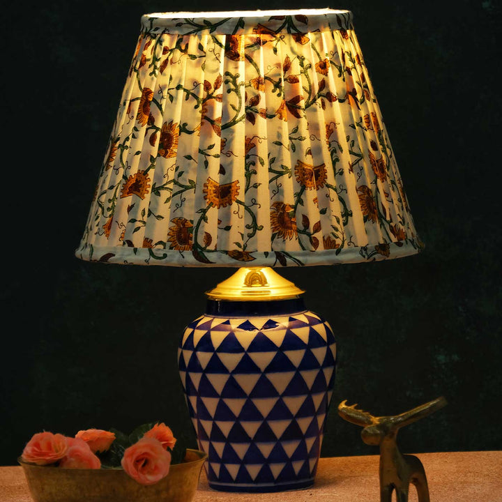 Marigold Pleated Floral Empire Lampshade