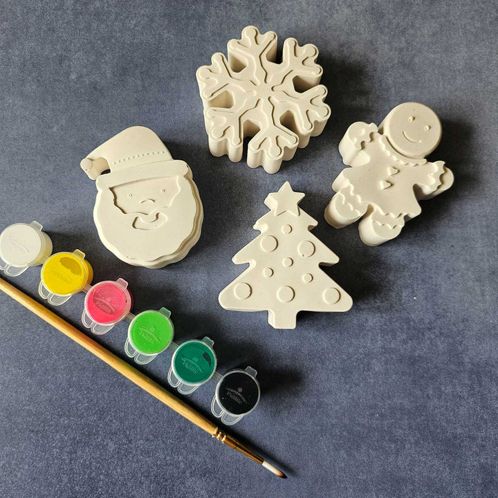 Handmade Clay Fridge Magnets DIY Kit | Xmas Gifting Ideas | Set Of 4