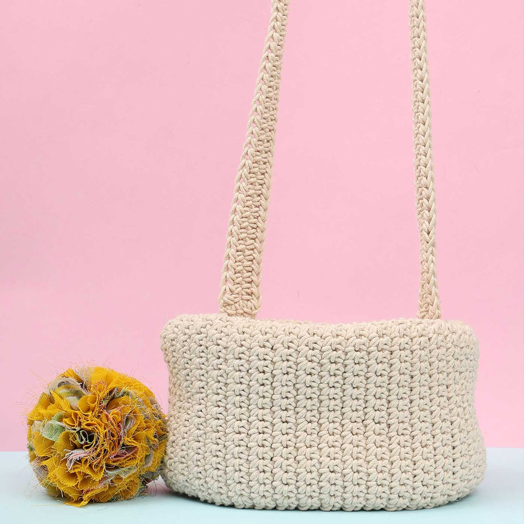 Handmade Crochet Duffel Crossbody Bag