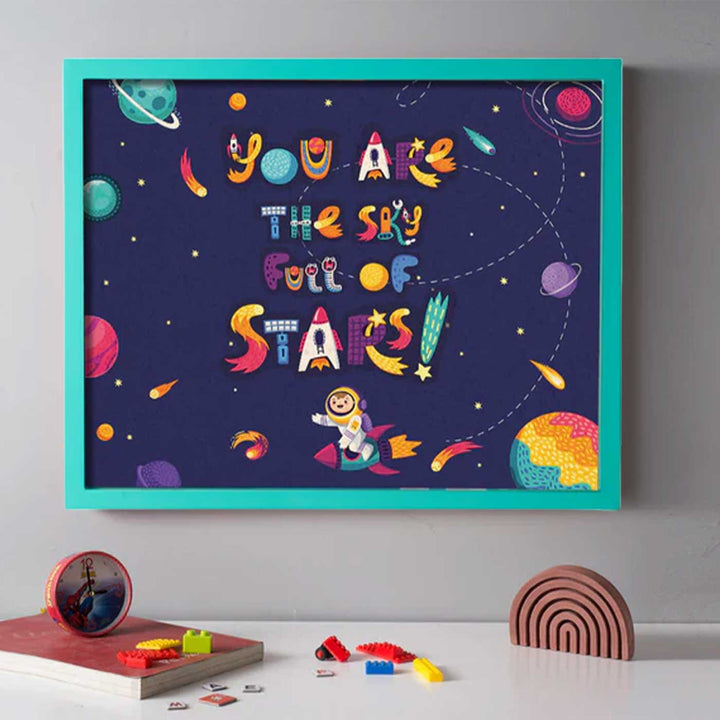 Handmade Starry Sky Wooden Pinboard For Kids