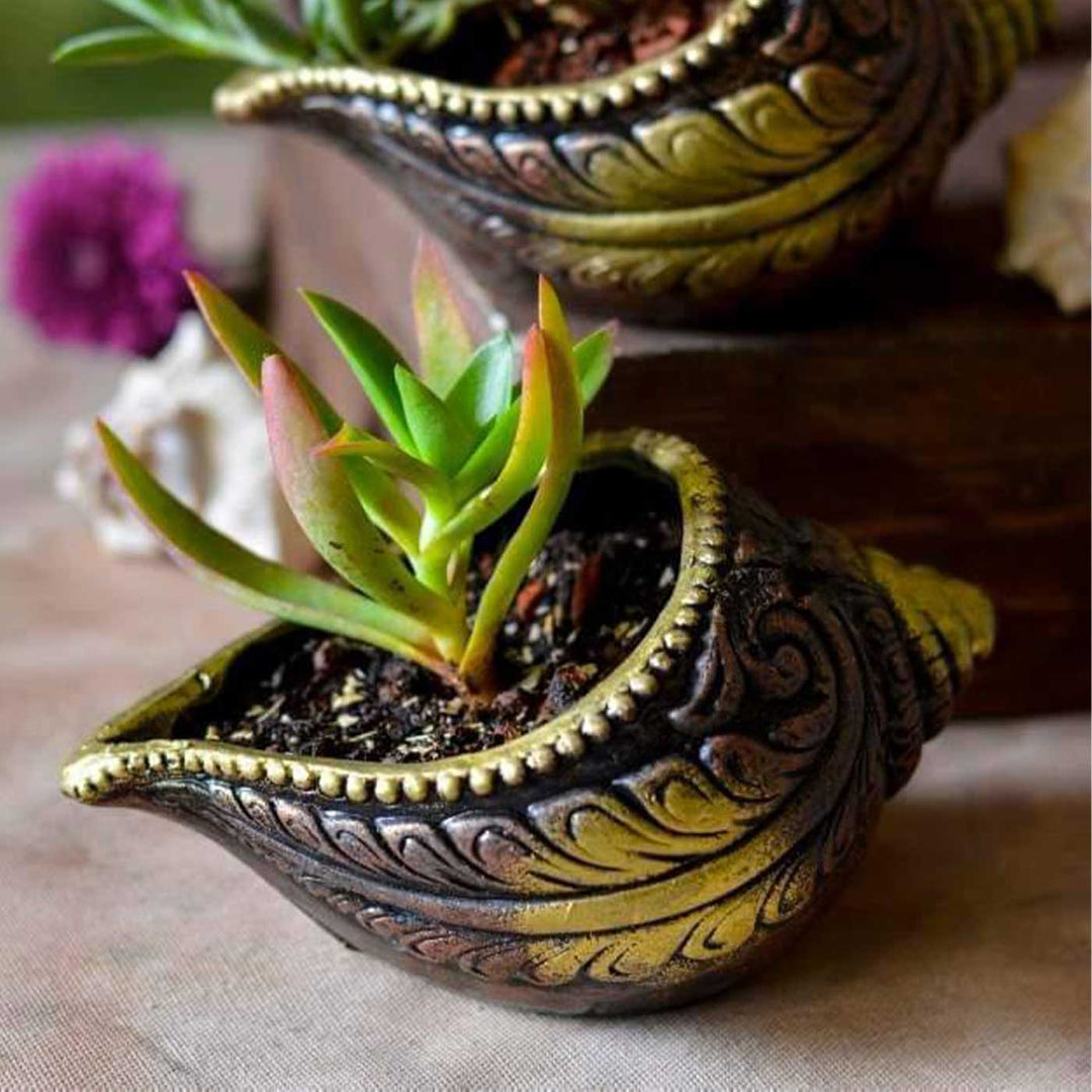 Handmade Sankh Planter Terracotta Planter Pot