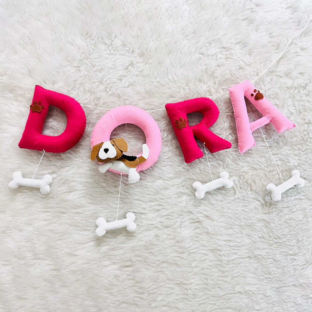 Handcrafted Personalized Doggo Themed Bunting For Kids