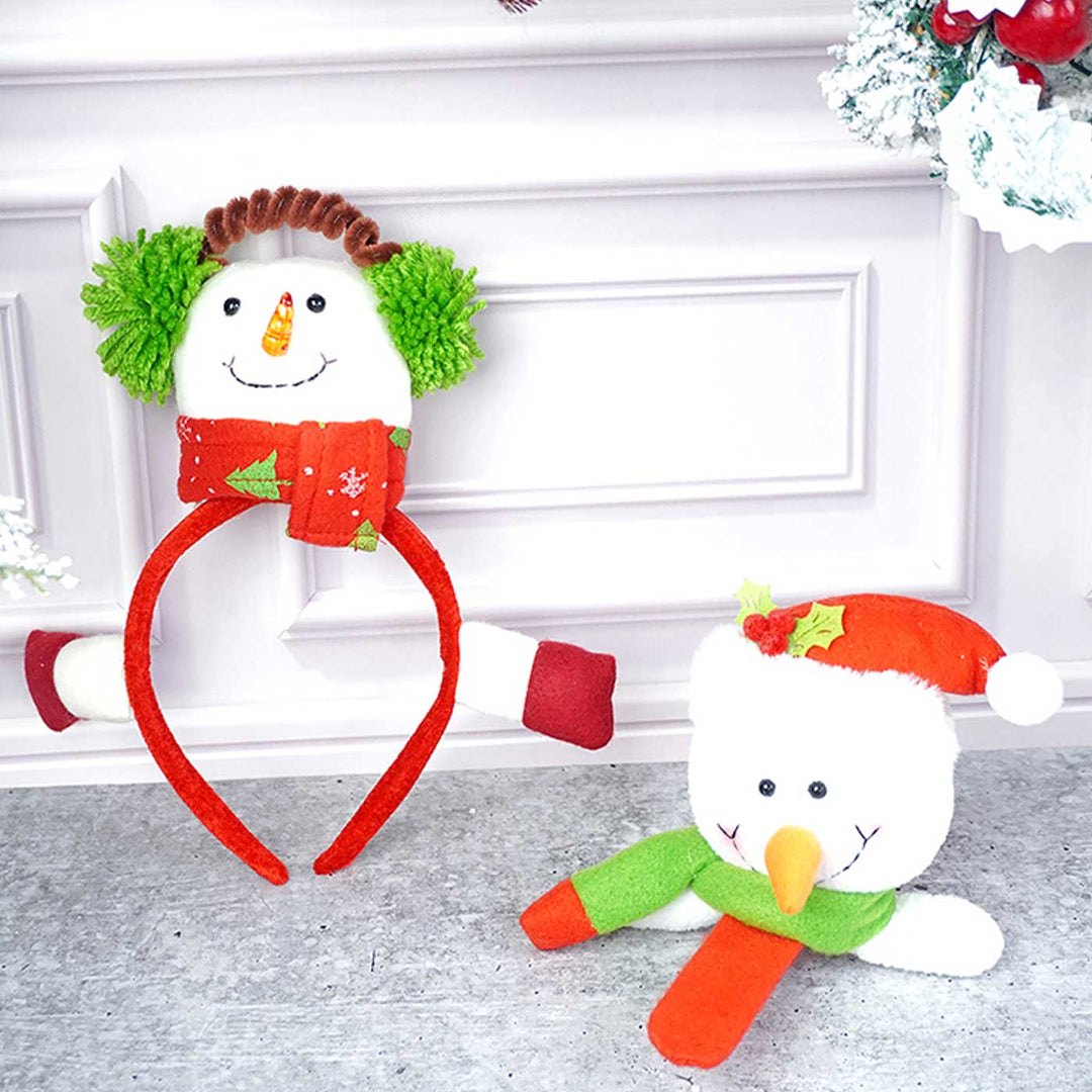 3D Snowman Theme Kids Hairband & Wristband | Secret Santa Gift Ideas | Set Of 2