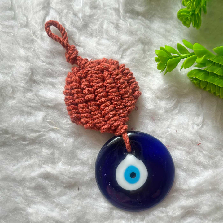 Macrame Leaf Evil Eye Hanging