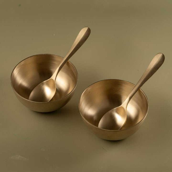 Handmade Manjari Brass Serveware  | Set Of 4