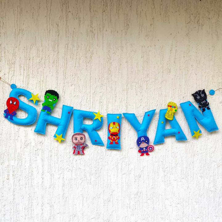 Handcrafted Personalized Avenger Superhero Bunting For Kids