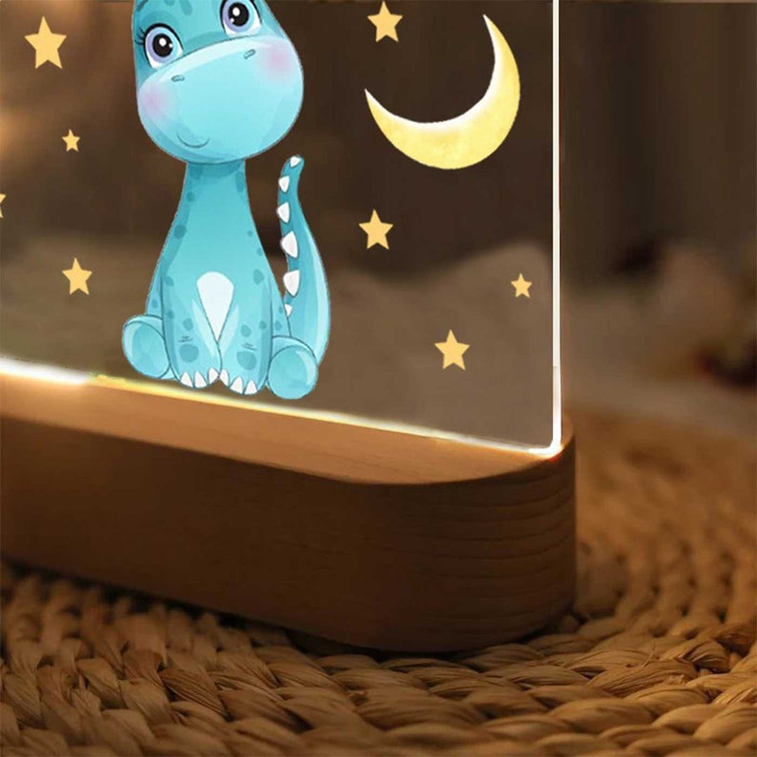 Personalized Dino Theme Acrylic LED Table Lamp