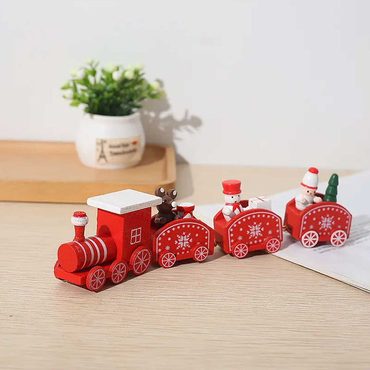 North Pole Express Train Wooden Table Decor For Christmas Decoration | Set Of 3