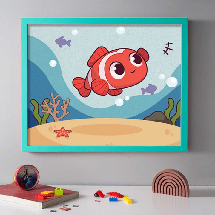 Handmade Fishy Theme Wooden Pinboard For Kids