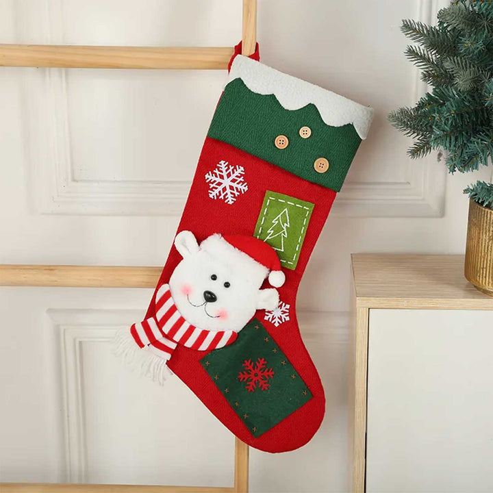 Personalized Snowflake Serenade Felt Stockings For Christmas Decoration