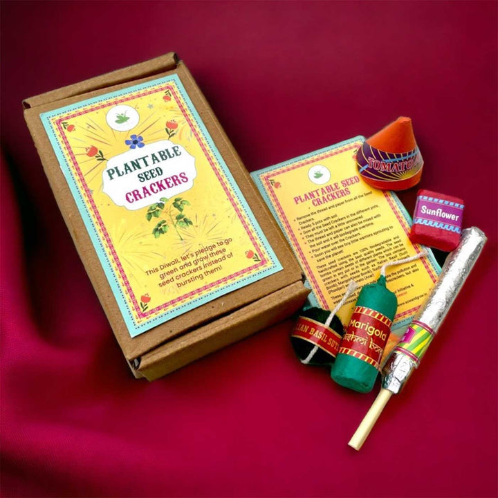 Handmade Plantable Seed Crackers Diwali Seed Balls Gift Hamper | Set of 5